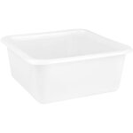 Aluminium et plastique cuvette carre 32 cm 9. 5 l - blanc alimentaire