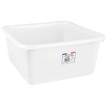 Aluminium et plastique cuvette carre 38 cm 15 l - blanc alimentaire