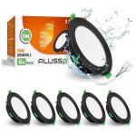 Alusso led spot encastr� noir extra plat 5w 350lm dimmable 3000k / 4000k / 6500k r�glable trou ?72 - ...
