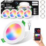 Alusso wifi spot encastr� led rgb 6 w 3cct dimmable 68 - 75 mm ip54 spot de plafond pour le salon et ...