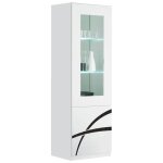 Alyssa - vitrine droite 1 porte laqu�e brillant blanc
