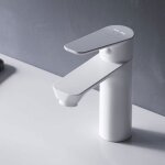 Am. pm robinet lavabo robinet salle de bain laiton installation rapide blanc fta02133 hit