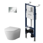 Am. pm pack wc suspendu + b�ti - support + plaque de d�clenchement iis90151. na1700 flash