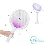 Ambiansea� - raquette tapette lampe �lectrique anti - moustiques et insectes volants angle multifonctionnel ...