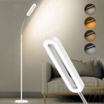 Amdelne lampadaire  intensit variable - blanc - 12 w 1400 lm lampadaire led avec tlcommande - 6 modes ...