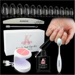 American nail art kit552 pcs american nail almond caps5 in 1 false nailsuv lamp nail gel american posingnail ...