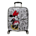 American tourister valise blanc noir pour femme et homme - wavebreaker disney spinner 55 / 20 tsa disney ...