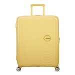 American tourister valise jaune clair pour femme et homme - soundbox spinner 77 / 28 tsa exp trolley ...