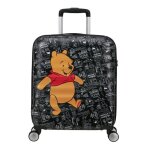 American tourister valise noir blanc pour femme et homme - wavebreaker disney spinner 55 / 20 tsa disney ...