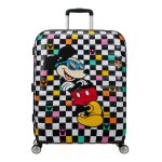 American tourister valise noir blanc pour femme et homme - wavebreaker disney spinner 77 / 28 disney ...