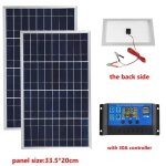 Amis - panneau solaire - kit solaire complet 600w 12v polycristallin usb portable pour camping avec contrleur ...