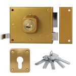 Amig serrure en applique et verrous 73 100 x 85 mm acier Émaillé or - droite Amig serrure en applique et verrous 73 100 x 85 mm acier Émaillé or - droite
