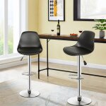 Amiremplie lot de 2 tabourets de bar pivotant 360°tabourets de cuisine hauteur réglable noir Amiremplie lot de 2 tabourets de bar pivotant 360°tabourets de cuisine hauteur réglable noir