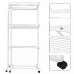 Amiremplie etendoir type tour etendoir � linge pliable pour int�rieur tiroir triple pour le s�chage blanc ...