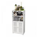 Amiremplie meuble de rangement multifonctionnel 75 * 22 * 36cm deux portes deux �tag�res meuble de salle ...