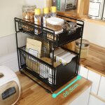 Amiremplie organisateur de cuisine  2 niveaux rangement sous vier support darmoire coulissant chambre ...