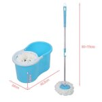 Amiremplie set clean mop serpillire seau et balai - essoreur simples  utiliser pour nettoyage sol bleu ...