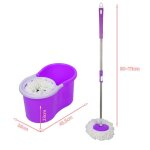 Amiremplie set clean mop serpillire seau et balai - essoreur simples  utiliser pour nettoyage sol violet ...