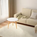 Amiremplie table basse ronde - blanche - table de salon - petite table de cuisine 50 * 50 * 40cm table ...
