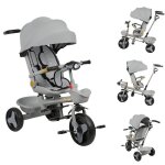 Amiremplie tricycle pour bb avec lumire et musique sige enveloppant 100 * 75 * 50cm gris tricycle ...