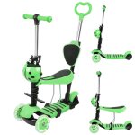 Amiremplie trottinette 57 * 25 * 60 - 75cm scooter  3 roues pour enfants de 2  8 ans avec lumires ...