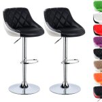 Amiremplieset de 2 tabourets de bar gris hauteur réglable et rotation à 360°noir devant et blanc derrière ... Amiremplieset de 2 tabourets de bar gris hauteur réglable et rotation à 360°noir devant et blanc derrière ...