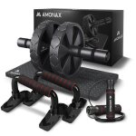 Amonax kit musculation homme fitness material (roue abdominale poigne pompe corde sauter) accessoire ...