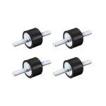 Amortisseur silentbloc sourcing map 4pcs m5x15mm d15mmxh10mm m�le support caoutchouc amortisseur vibration ...