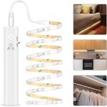 Amoune ruban led avec dtecteur de mouvement - 2m bande led pile auto - collante pour armoire escaliers ...