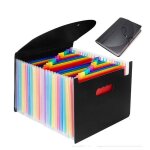 Amoune trieur soufflets classeur rangement papier chemise trieur plastique 24 compartiments avec couvercle ...