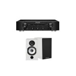 Un ampli marantz pm6007 noir + une paire denceintes bibliothque cabasse antigua mt32 / 2 blanc mat