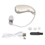 Amplificateur auditif portable rechargeable avec volume rglable pour patient g argent