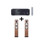 Amplificateur hi - fi yamaha r - n600a noir + une paire denceintes colonne cabasse jersey mt32 / 2 edition ...