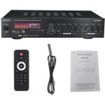 Amplificateur hifi 2000w 220v amplificateur de puissance audio bt stro usb sd fm led noir