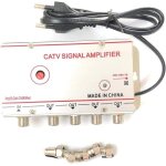 Amplificateur numérique terrestre pour antenne tv analogique ou numérique à 4 sorties Amplificateur numérique terrestre pour antenne tv analogique ou numérique à 4 sorties