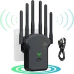 Amplificateur wifi - prise wifi booster - 1200 mbps - amplificateurs wifi - rpteur wifi avec 6 antennes ...