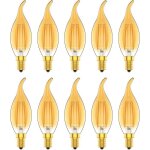 Ampoule de bougie e14 led dimmable ampoule  filament edison 4w quiv. 30w 220 - 240v lumire jaune chaud ...
