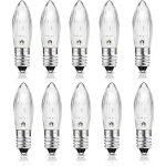 Ampoule e10 34v 3w bougie avec 7 points de combustion ampoules de rechange 30lm blanc chaud 2700k lot ...