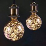 Ampoule de fe globe  led g95 base standard e27 edison avec guirlandes dcoratives toiles [lot de ...