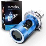 Ampoule h4 led avec yeux dange phare hs1 6400lm dc 12v pour moto bleu pack de 1