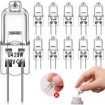 Ampoule halog�ne g4 (10 pi�ces) 12v 20w 2800k ampoules halog�nes lumi�re blanche chaude dimmable pour ...