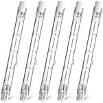 Ampoules halog�nes lin�aires r7s 118mm 500w blanc chaud 2800k ampoule detype projecteur lin�aire 5pc