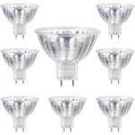 Ampoules halognes - mr16 - 12v 50w - blanc chaud - dimmable - 8 pices