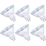 Ampoules halognes mr16 50 w 12 v gu5. 3 intensit variable blanc chaud 3000 k culot  2 broches lot ...