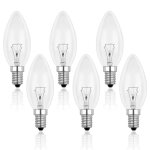 Ampoule incandescence bougie e14 60w 230v dimmable blanc chaud 2700k 600lm c35 ampoule transparent pack ...