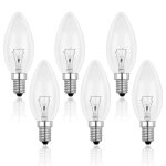 Ampoule incandescence bougie e14 60w 230v dimmable blanc chaud 2700k 600lm c35 ampoule transparent pack ...