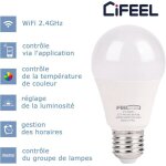 Ampoule intelligente led multicolore connectée wifi - ifeel globe e27 - lampe couleur dimmable - compatible ... Ampoule intelligente led multicolore connectée wifi - ifeel globe e27 - lampe couleur dimmable - compatible ...