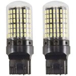 Ampoules led canbus sans erreur - okz - lot de 2 - 7440 t20 w21w - 144 smd - blanc - feux recul - clignotants ...