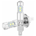 Ampoule led h1 100w 6000k super blanc phare voiture (2 pcs) label
