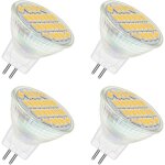 Ampoule led mr11 gu4 12v 4w - blanc chaud 3000k - �conomie d�nergie - 30 000 heures - lot de 4